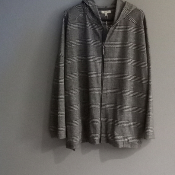Max Studio hoody, jacket, plaid 2X - Picture 1 of 4